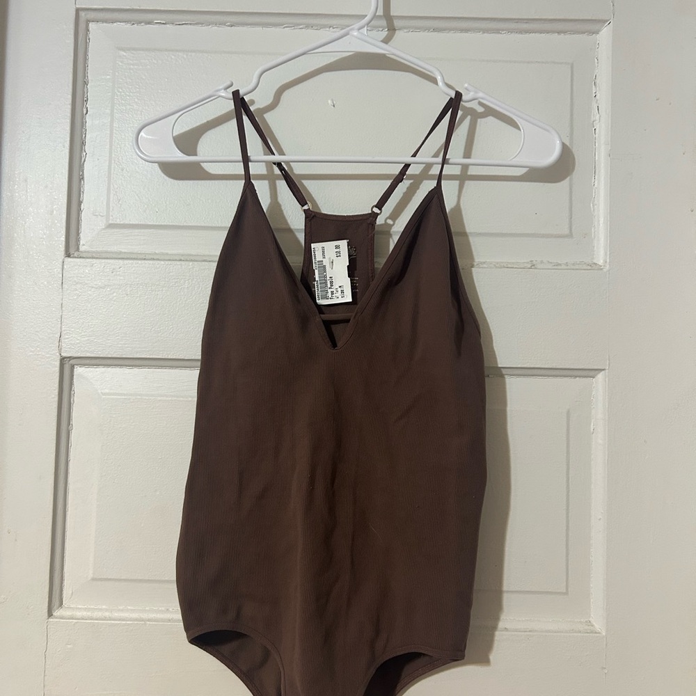 Free People Chocolate Brown Bodysuit